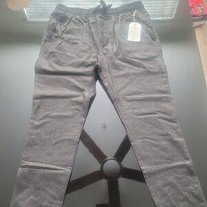 A/ Jeans CA Men's Charcoal Black Joggers Stretch Size Medium Brand New With Tags